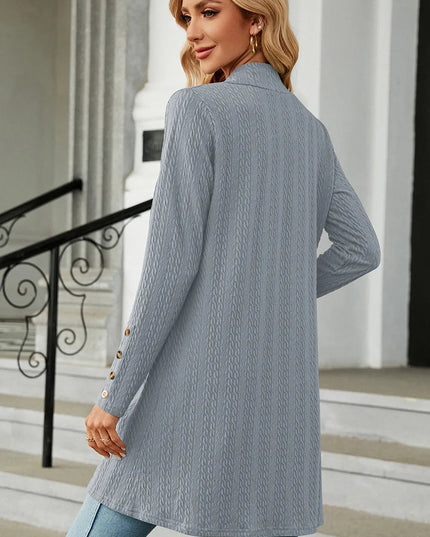Open Front Long Sleeve Cardigan