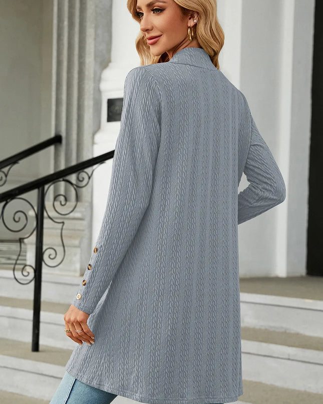Open Front Long Sleeve Cardigan