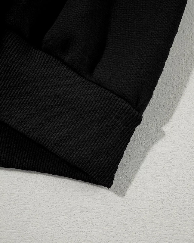 Drop Shoulder Zip Up Jacket and Drawstring Pants Active 2pcs Set