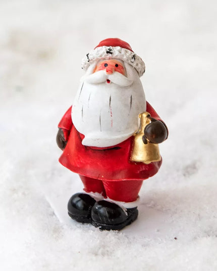 Christmas Santa Claus Miniature Figurine Ornament Style D One Size