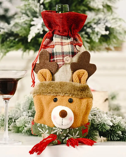 Christmas Wine Bottle Cover Style C One Size