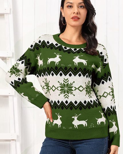 Reindeer Round Neck Sweater