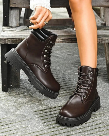 Lace Up Platform Boots