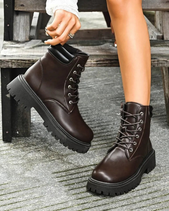 Lace Up Platform Boots