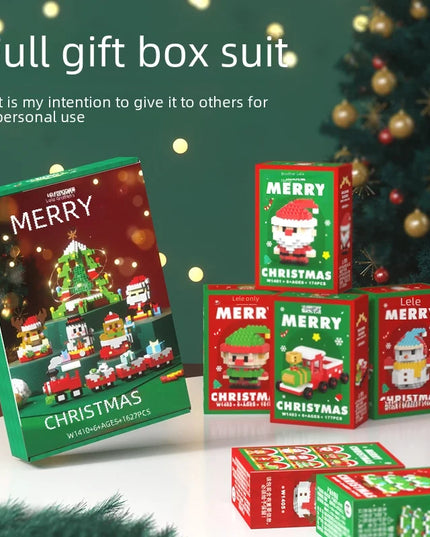 Compatible With Small Particles Christmas Building Blocks Suit Children Assembled Christmas Tree Toys Santa Claus