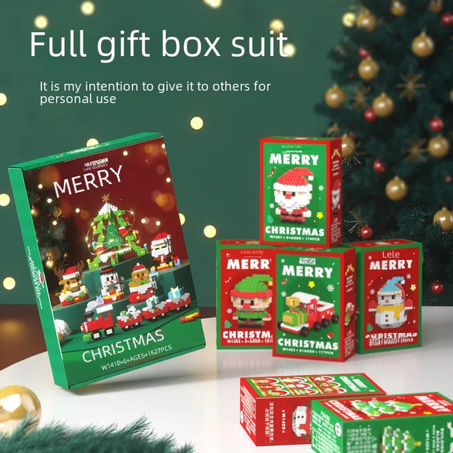 Compatible With Small Particles Christmas Building Blocks Suit Children Assembled Christmas Tree Toys Santa Claus