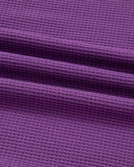 Solid Color Raw Seam Patchwork Ribbed Drop Shoulder Sweatshirt