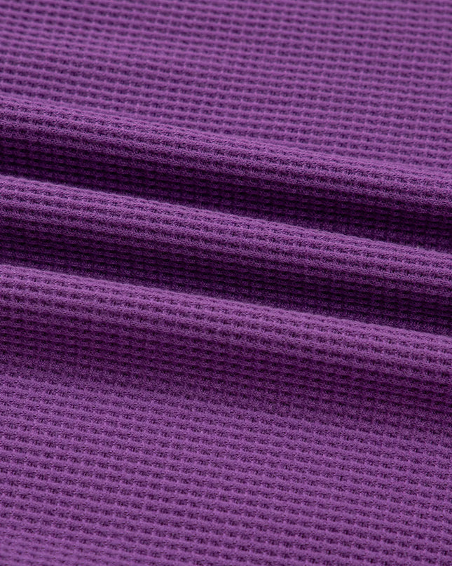 Solid Color Raw Seam Patchwork Ribbed Drop Shoulder Sweatshirt