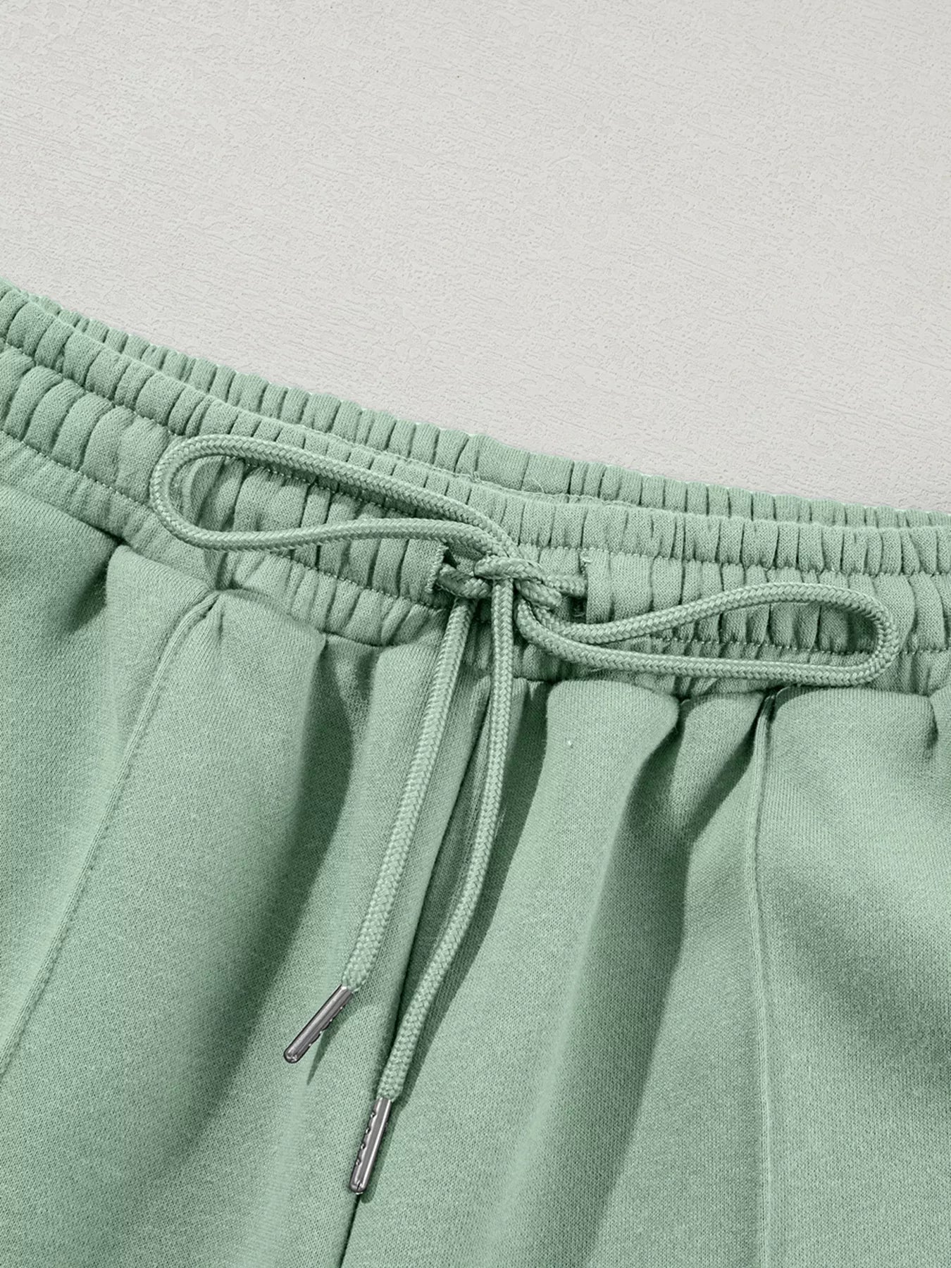 Drop Shoulder Zip Up Jacket and Drawstring Pants Active 2pcs Set