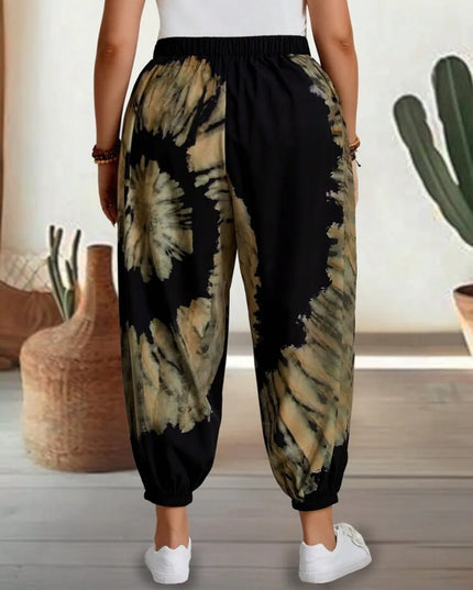 Tie-Dye Elastic Waist Pants