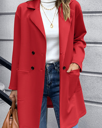 Ivy Lane Lapel Collar Long Sleeve Blazer