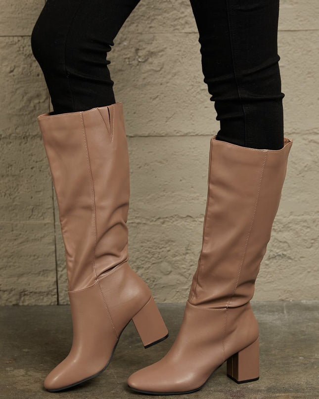 East Lion Corp Block Heel Knee High Boots