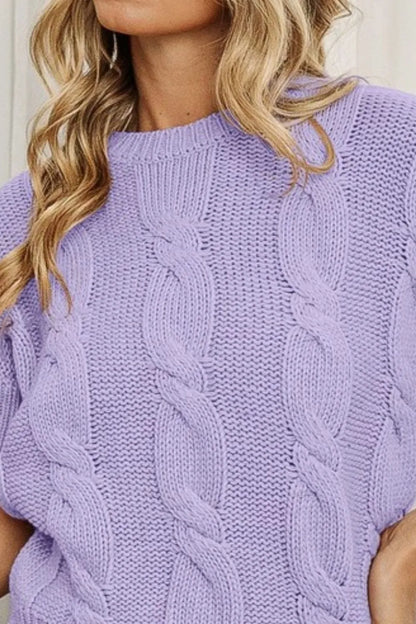 BiBi Cable Knit Textured Sweater Top