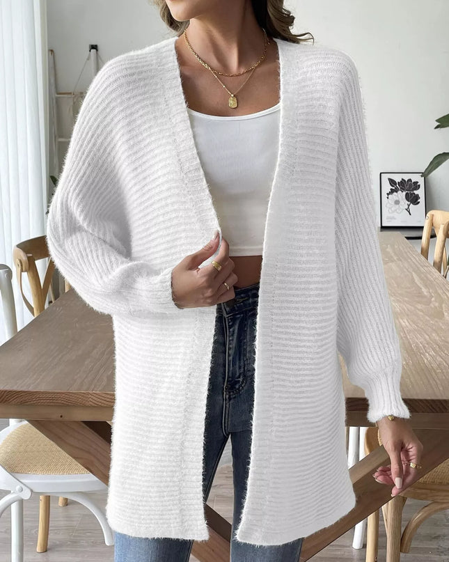 Open Front Drop Shoulder Cardigan