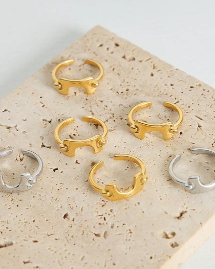 18K Gold-Plated Irregular Open Ring