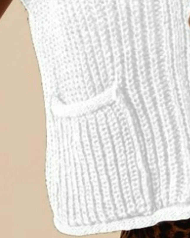 SO ME Big Metal Button Front Sweater Vest