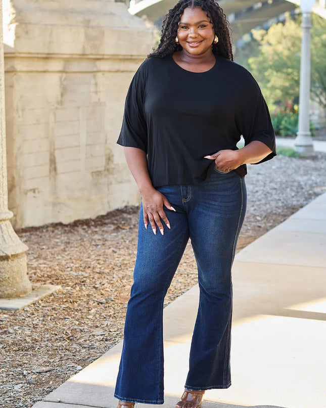 Basic Bae Full Size Round Neck Drop Shoulder T-Shirt