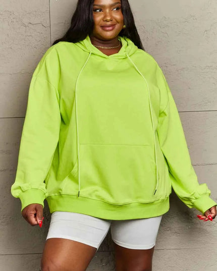 Full Size Drawstring Long Sleeve Hoodie