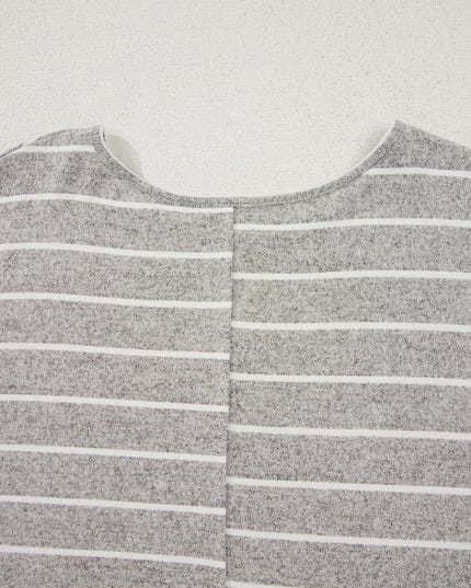 Stripe Dolman Sleeve Drop Shoulder Top