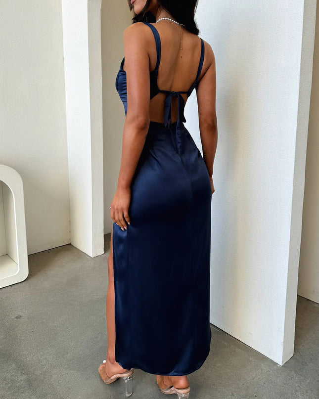 Split Lace Detail Cami Dress