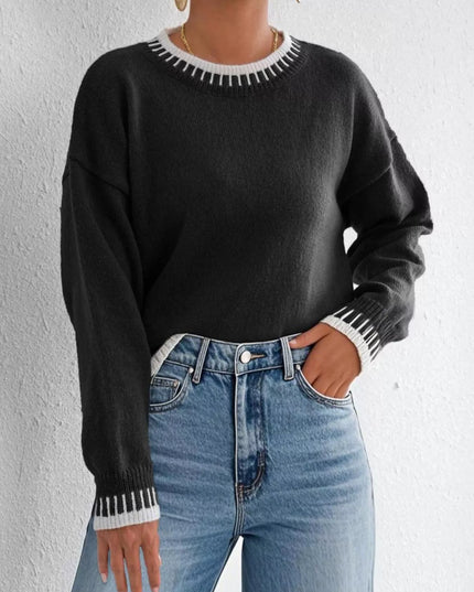 Relaxed Fit Long Sleeve Sweater
