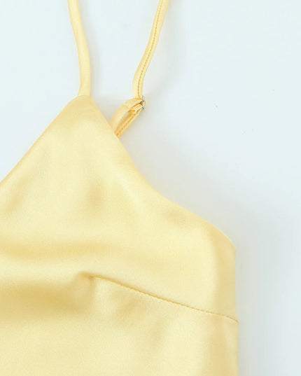 Satin V-Neck Cami Dress