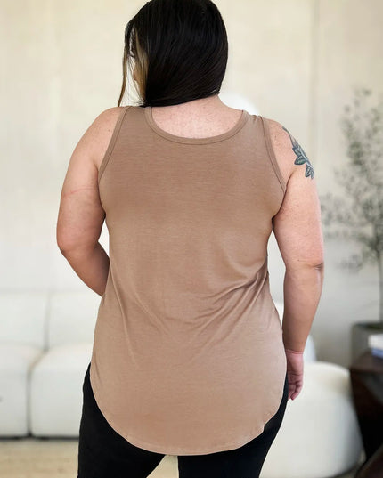 Basic Bae Full Size Round Neck Curved Hem Tank