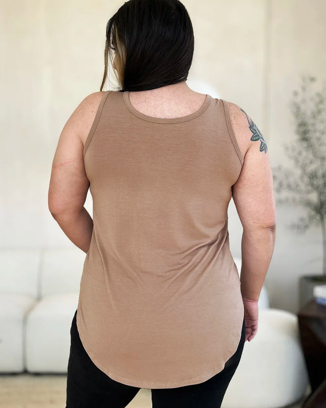 Basic Bae Full Size Round Neck Curved Hem Tank