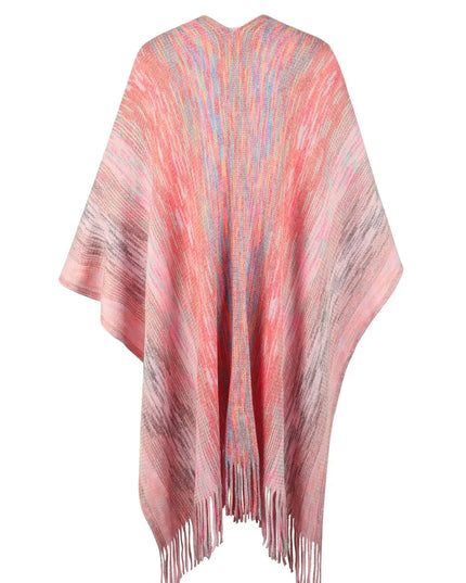 Heathered Fringe Hem Poncho