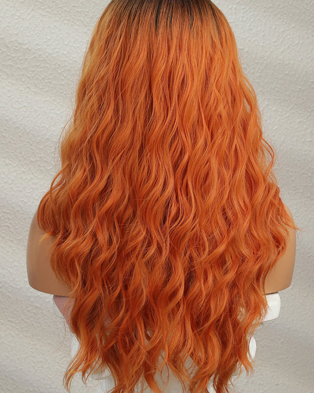 13*2" Lace Front Wigs Synthetic Long Wave 24" 150% Density