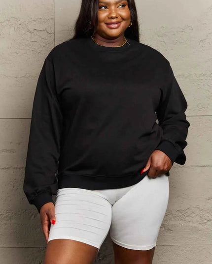 Full Size Round Neck Long Sleeve Sweatshirt