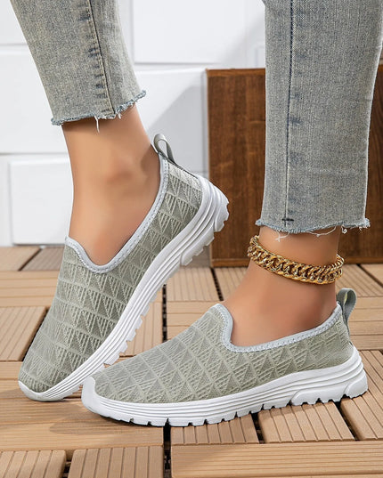 Breathable Mesh Slip-On Sneakers 