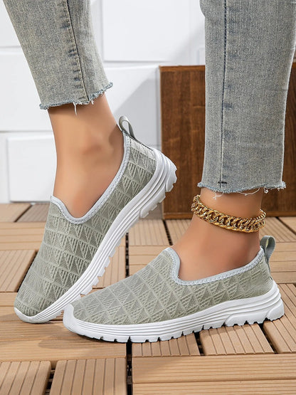 Breathable Mesh Slip-On Sneakers 