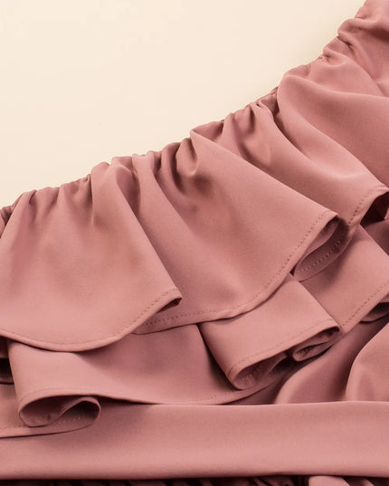 Ruffled Tied One-Shoulder Jumpsuit