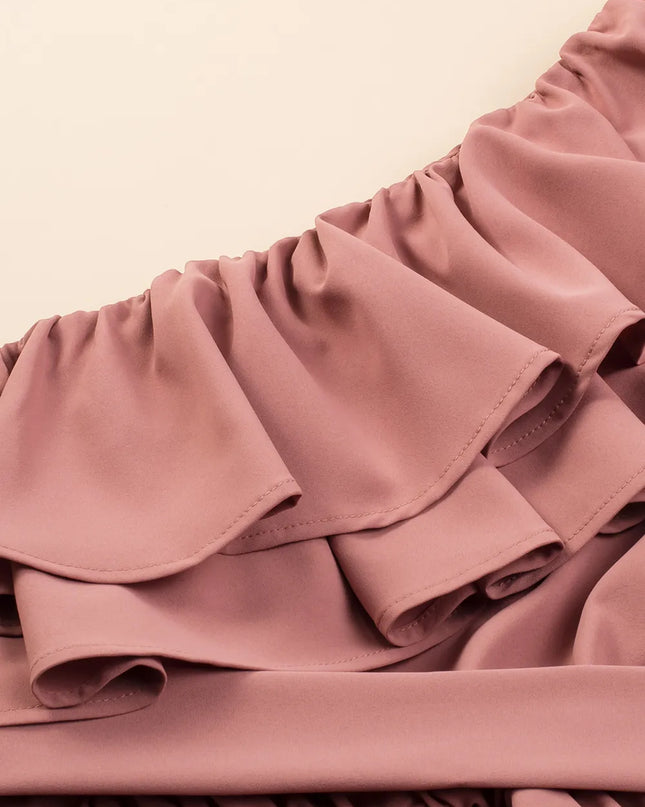 Ruffled Tied One-Shoulder Jumpsuit