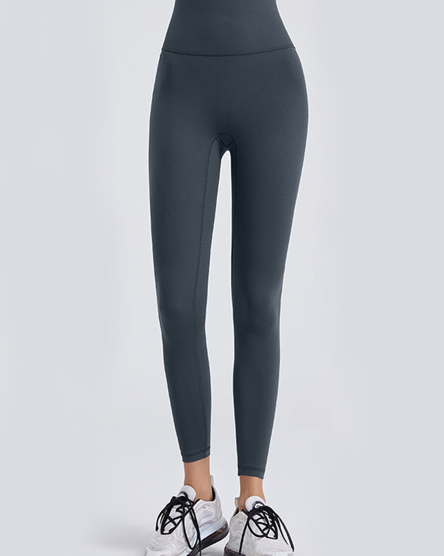 Wide Waistband Sports Leggings Charcoal