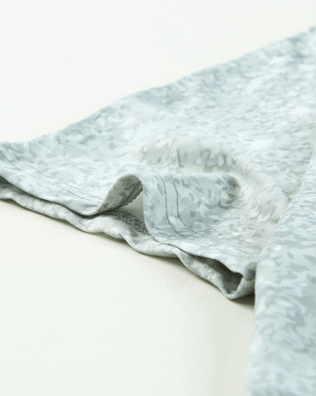 Leopard Asymmetrical Neck Cold-Shoulder Blouse