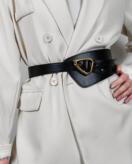 Irregular PU Leather Belt