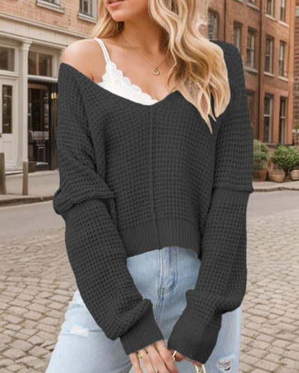 V-Neck Long Sleeve Sweater