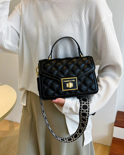Quilted Adjustable Strap Shoulder Bag 