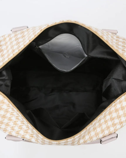 Houndstooth Canvas Travel Bag