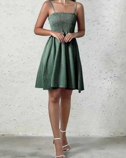 Full Size Smocked Square Neck Cami Dress Plus Size 