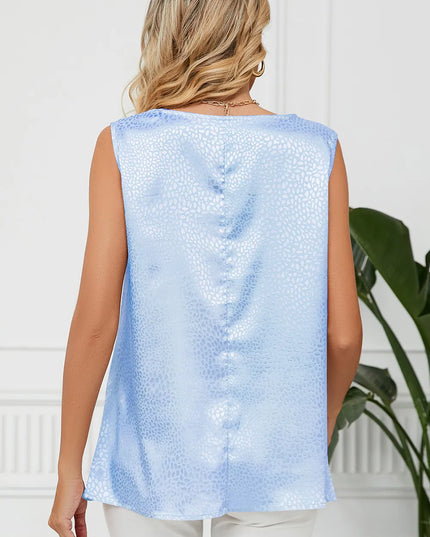 Ruched Cowl Neck Tank