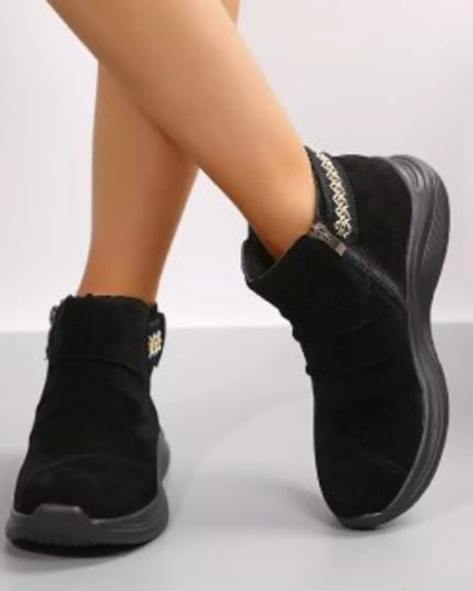 Round Toe Platform Boots