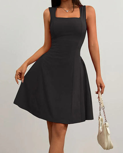 Square Neck Sleeveless Mini Dress