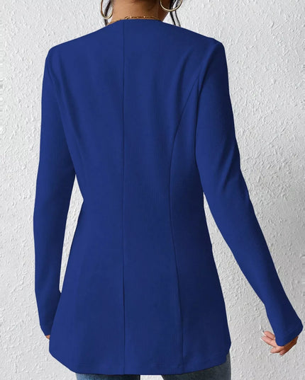 One Button Long Sleeve Blazer