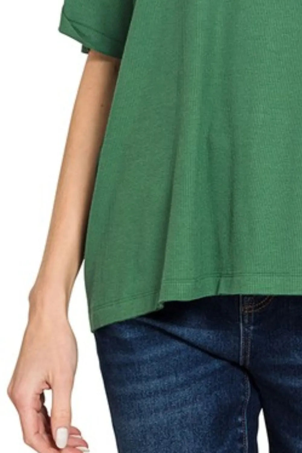 Zenana Oversized Ribbed Round Neck Short Sleeve Tee