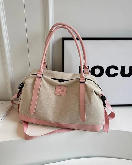 Contrast Travel Bag Blush Pink One Size
