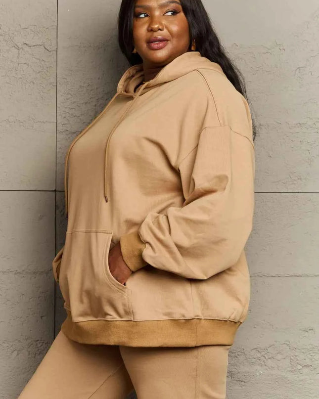 Full Size Drawstring Long Sleeve Hoodie