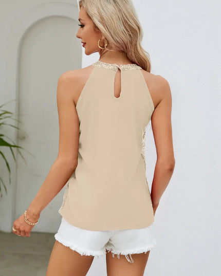 Sequin Grecian Neck Tank